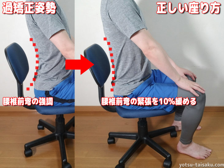腰痛を予防する正しい座り方